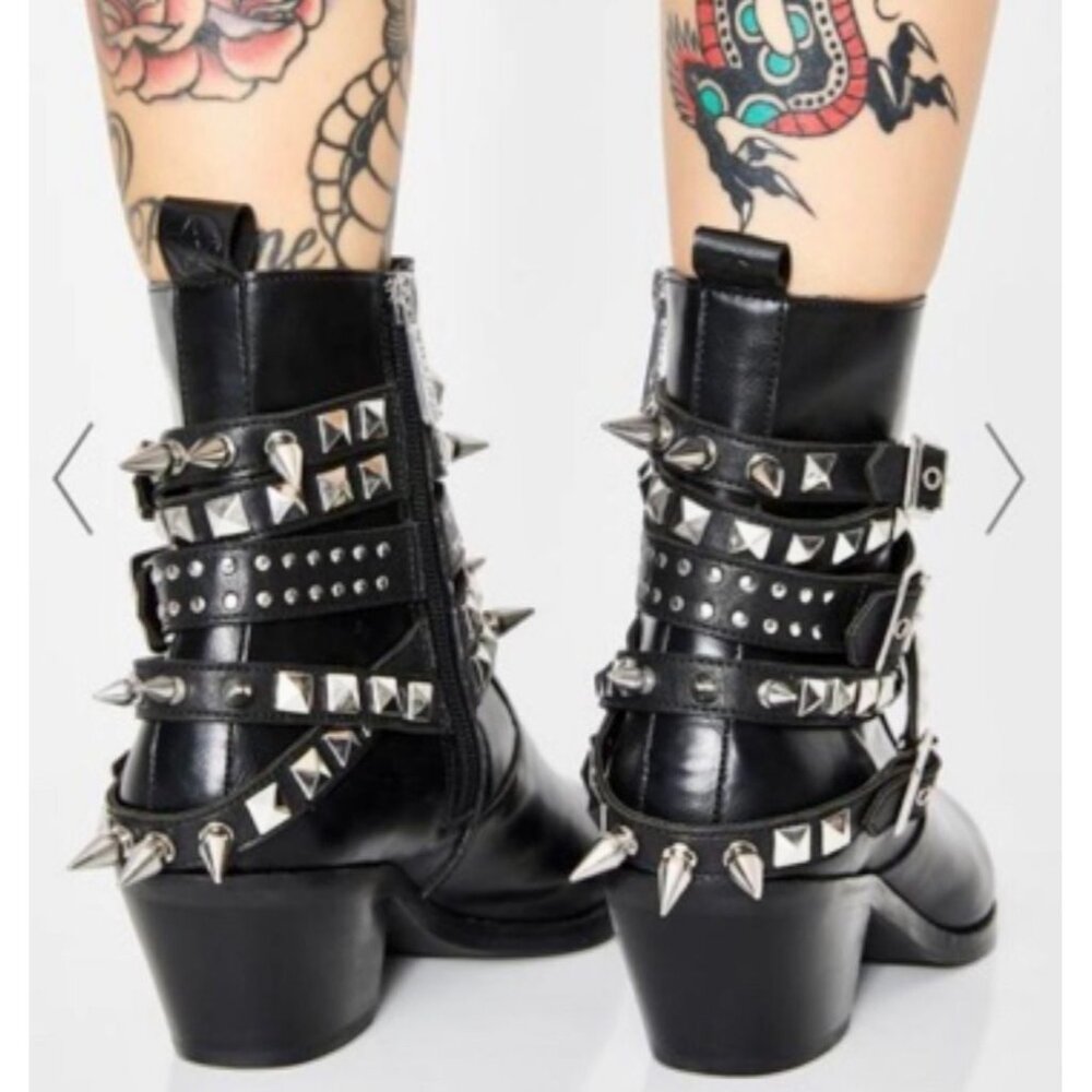 [SOLD on Depop] KILLSTAR "Callista" Ankle Boots - Sz 8 - Western/Biker/Grunge - Picture 3 of 9